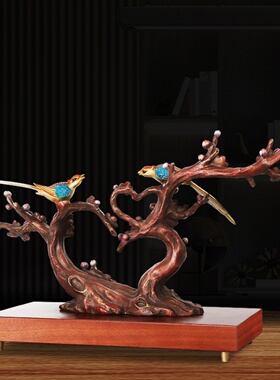 铜喜鹊结婚乔迁新居礼物