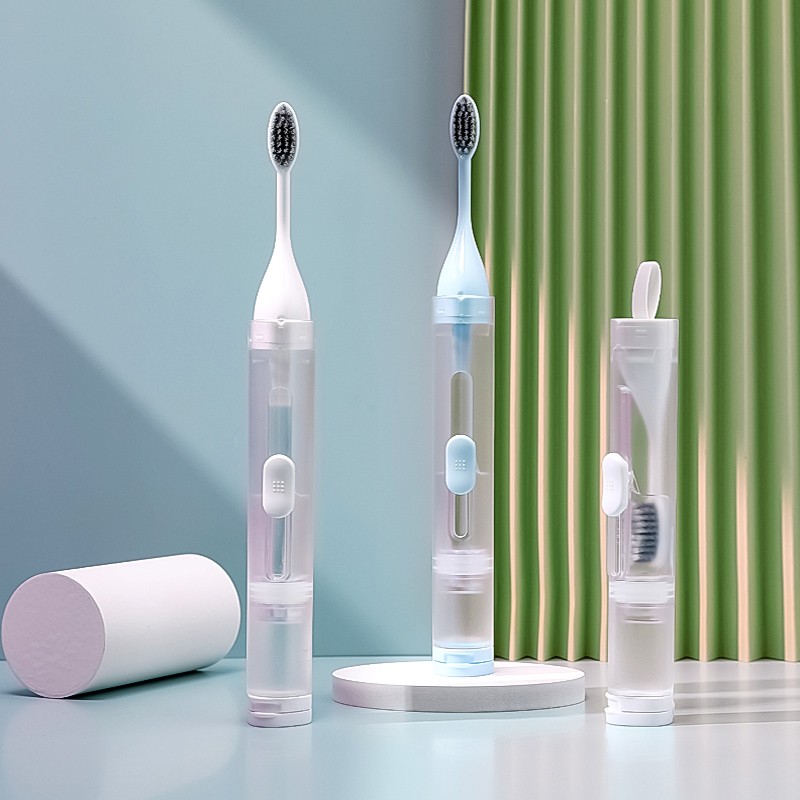 旅行便携式牙刷牙膏一体收纳盒折叠软毛正畸矫正牙齿专用套装随身 - 图0