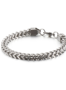 钛钢白敬亭同款方形手链百搭个性