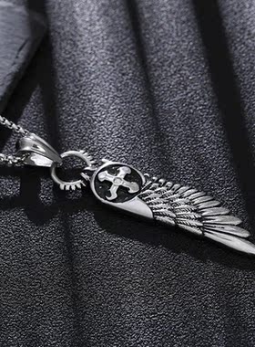 肖战同款羽毛自由之翼ins项链