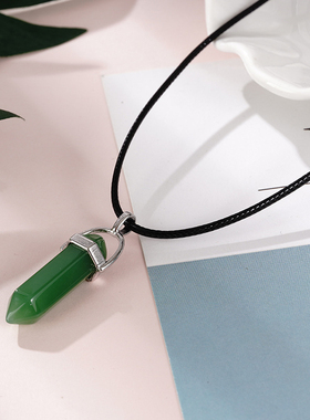 王安宇同款吊坠水晶石英个性项链