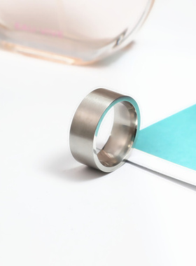 窦骁同款戒指钛钢拉丝情侣