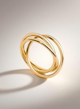 张宥浩同款戒指三环三色多层指环