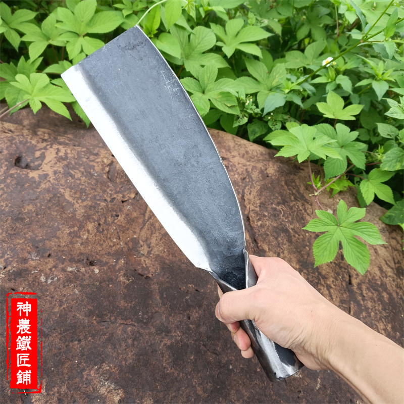 柴刀手工锻打砍树刀砍柴刀砍竹刀破竹刀劈柴加厚农用镰刀手工刀_虎窝淘