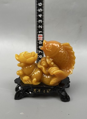 树脂开业工艺礼品年年有余玉白菜摆件家居玄关装饰品办公室小摆设