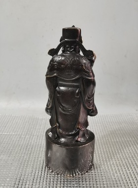 仿古铜财神爷摆件元宝如意财神爷佛像神像古玩寺庙供奉摆件