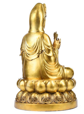黄铜工艺品黄铜观音摆件 柳枝观音黄铜像观音菩萨黄铜器