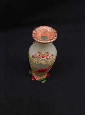 仿玉石夜光树脂龙凤花瓶摆件家居客厅玄关装饰礼品工艺品花瓶