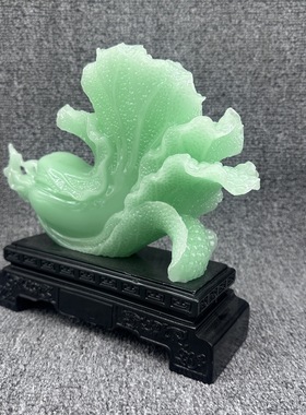 树脂白菜摆件家居客厅玄关酒柜摆设办公室商务开业礼品乔迁送礼