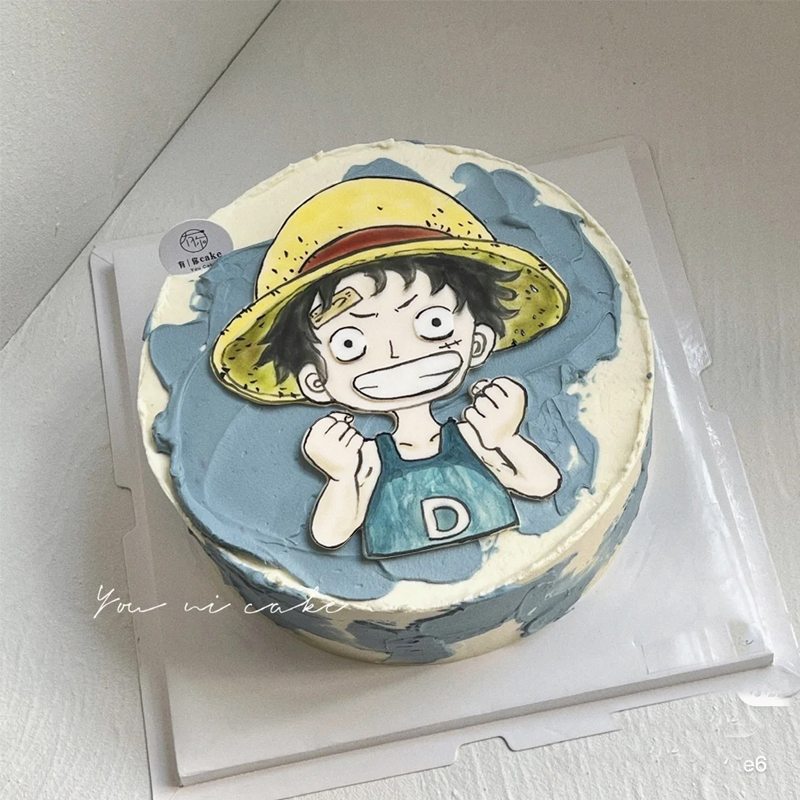 卡通二次元漫画海贼王路飞索隆巧克力转印纸生日蛋糕烘焙装饰 - 图2