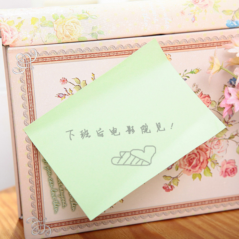 办公学生用便利贴76×100mm大号长方形n次贴3*4彩色百事贴便签贴 - 图1