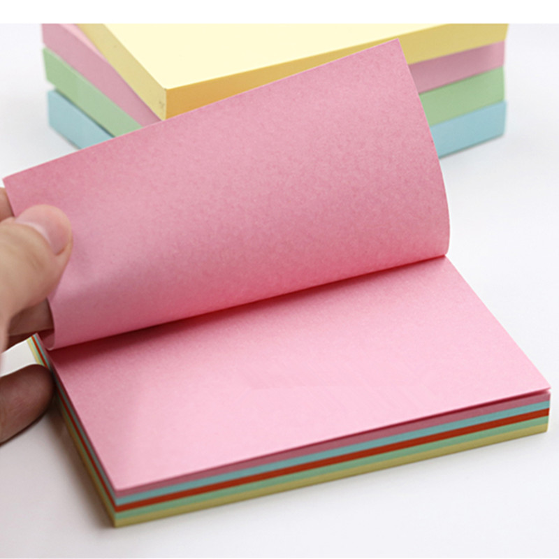 办公学生用便利贴76×100mm大号长方形n次贴3*4彩色百事贴便签贴 - 图0