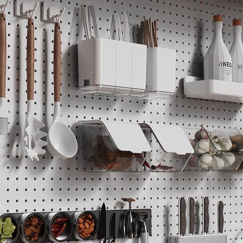 铁圆孔洞洞板配件，方孔钉板插件通用挂件文具收纳盒透明壁挂置物,淘宝优惠券,粉丝福利购,淘宝优惠卷