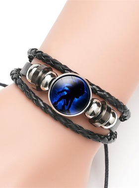 游戏周边配饰 刺猬索尼克Sonic The Hedgehog音速小子黑色皮手链