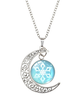 二次元月亮时光宝石项链神之眼周边时尚情侣吊坠来图定制各种图案