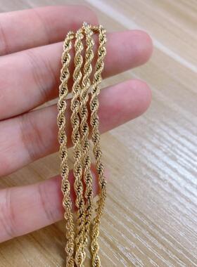 钛钢不掉色项链怀表饰品配件挂链男女通用