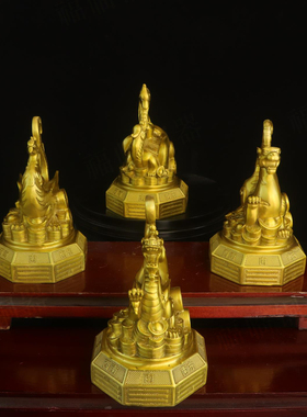 纯黄铜四大神兽祥瑞八卦四神兽