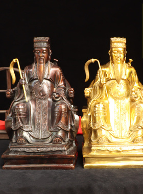 吕洞宾神像黄铜祖师纯阳子纯铜像