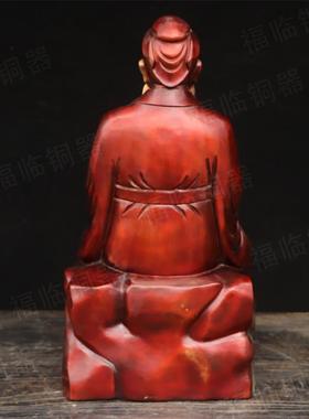 纯铜医圣张仲景铜像名医摆件黄铜