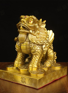 单角双角方底貔貅瑞兽貔貅一对
