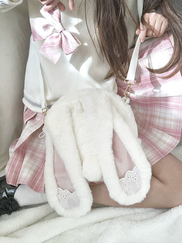 Оригинальная сумка через плечо, небольшая сумка, милый плюшевый кролик, мобильный телефон, надевается на плечо, стиль Лолита