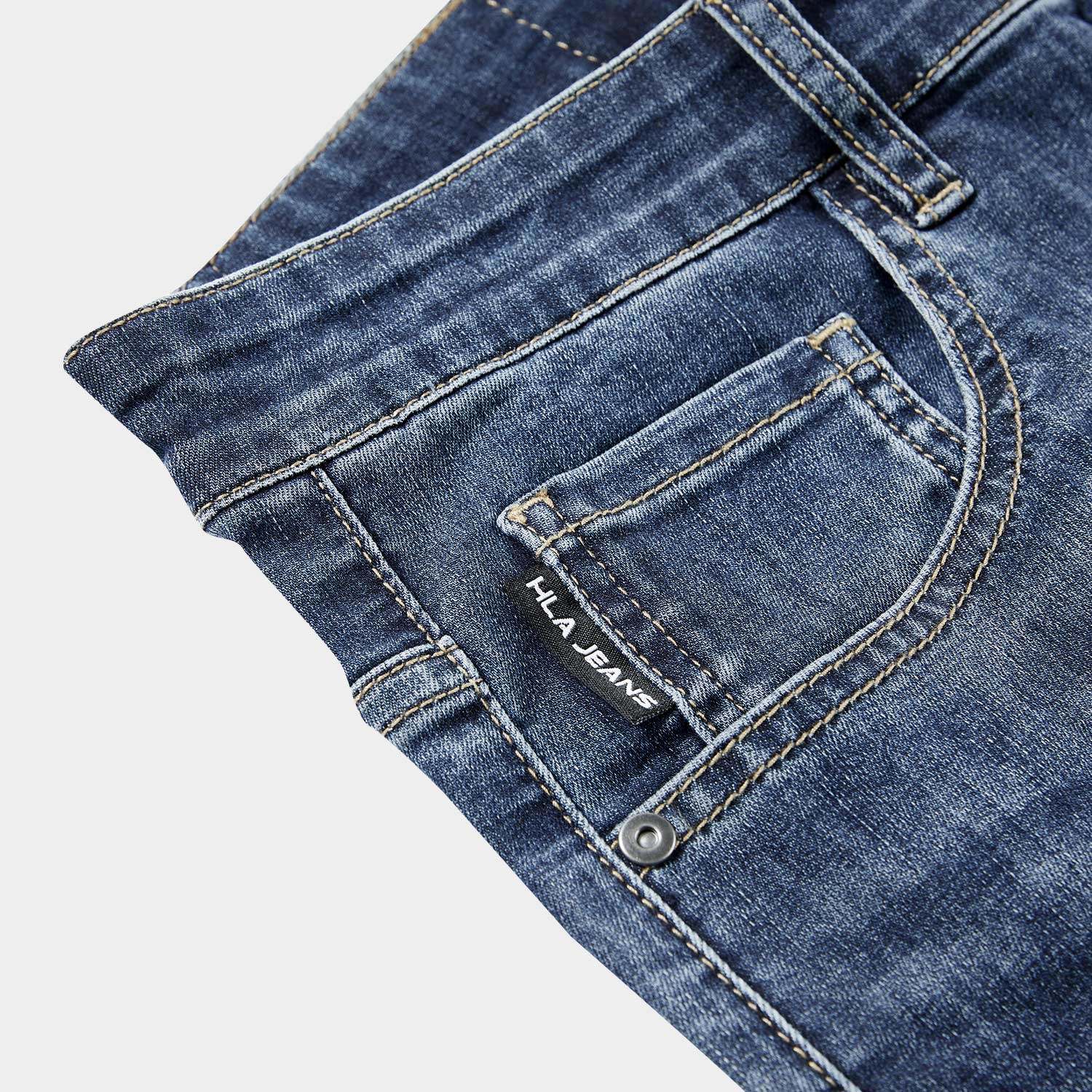 海澜之家旗下黑鲸宽松窄脚牛仔九分裤男2025年夏季新品小直脚裤男