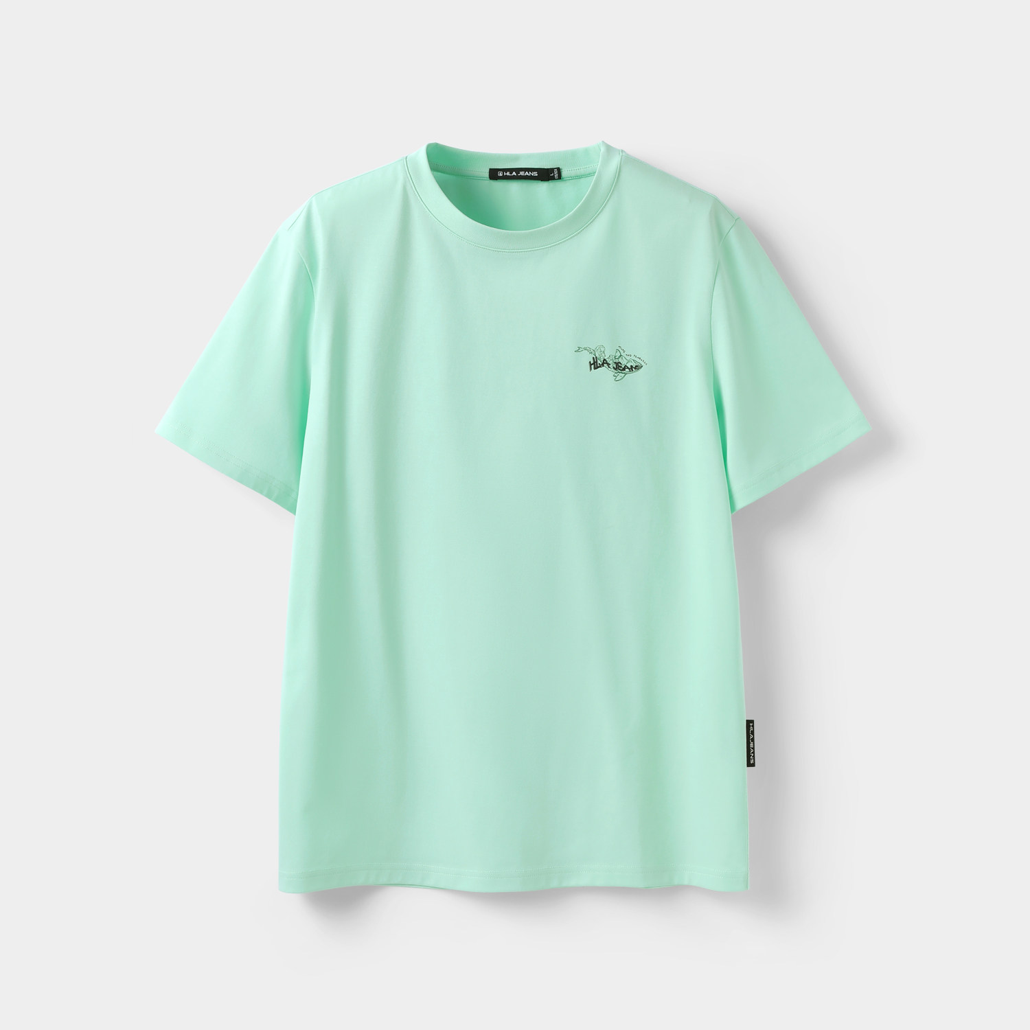 海澜之家旗下黑鲸字母印花短袖T恤男2025年夏季新品短t男一款四色