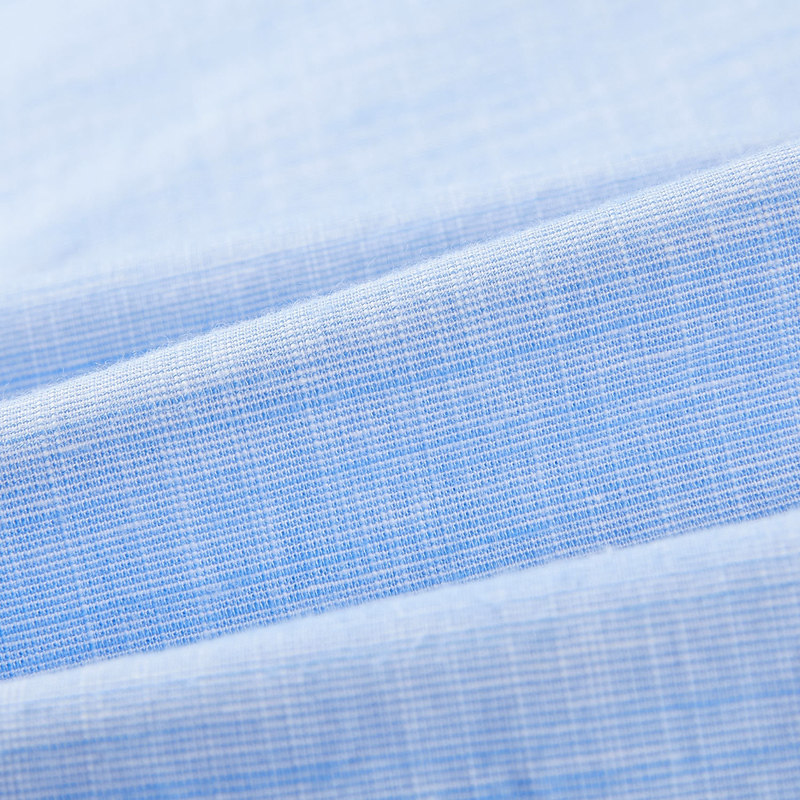 hla /海澜之家夏季棉麻短袖休闲男 海澜之家衬衫