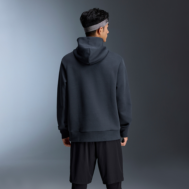 HLA/海澜之家跑步运动sportsday25秋季新连帽印花时尚上衣卫衣男 - 图0