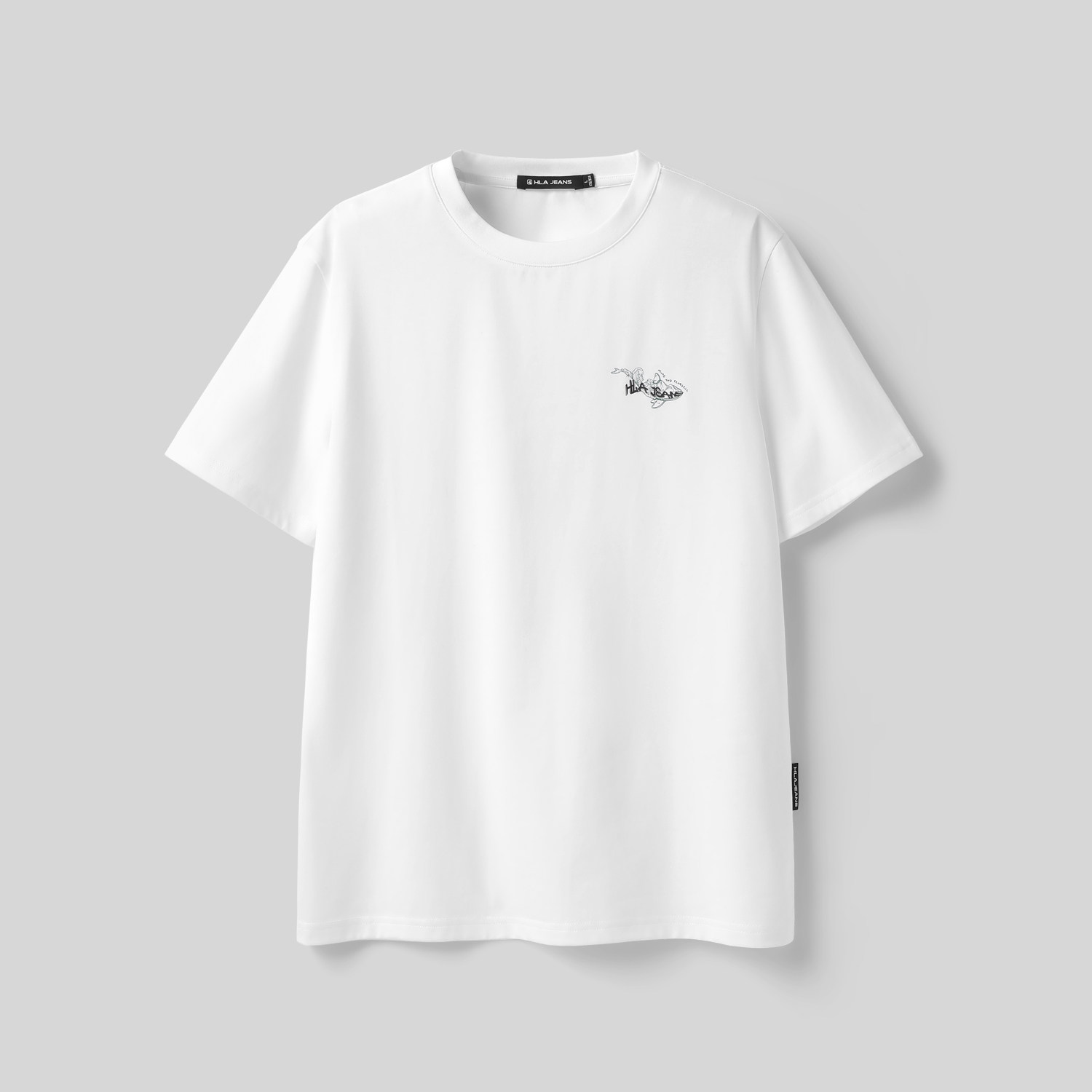 海澜之家旗下黑鲸字母印花短袖T恤男2025年夏季新品短t男一款四色