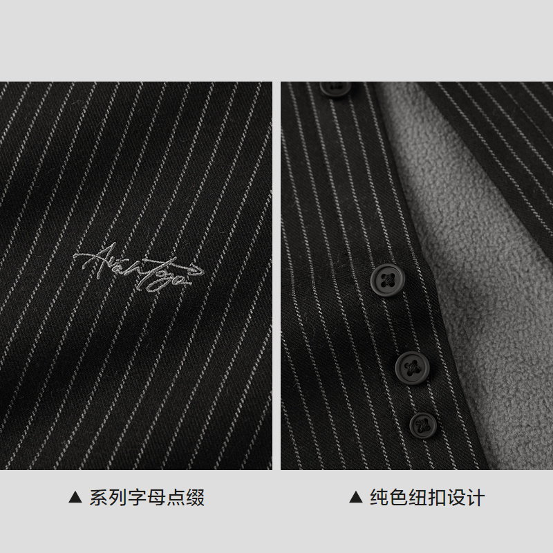 HLA/海澜之家轻商务时尚系列长袖衬衫24秋冬新加绒保暖纯色上衣男 - 图2