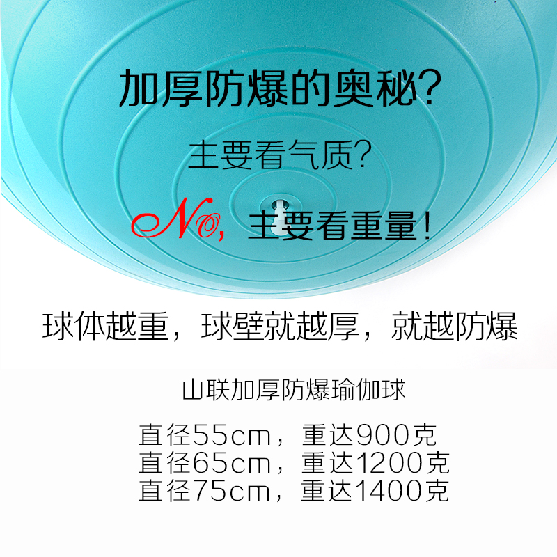 正品山联加厚防爆健身球瑜伽球无味瘦身瑜珈球孕妇助产专用健身瑜