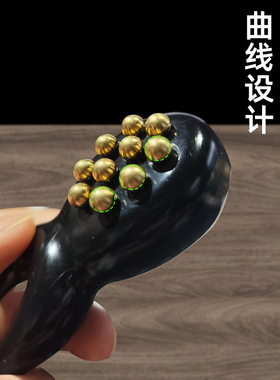 高端黄铜小青蛙按摩脸部提拉皱纹鱼尾纹洗头刷刮痧梳淡化按摩器经