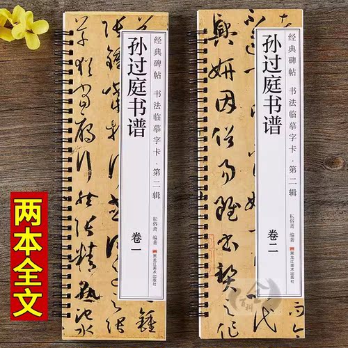 两册正版 孙过庭书谱草书毛笔书法字帖经典碑帖临摹字卡原大版全文成人学生临摹原帖唐代墨迹本附简体旁注 - 图0