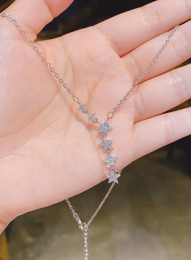 【真金电镀】气质网红长款微镶星星项链女ins潮冷淡风小众锁骨链