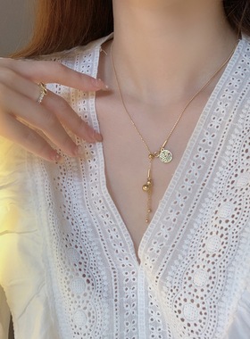 ins潮抖音同款福葫芦钛钢项链女个性设计感锁骨链颈链女 直播