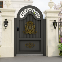 Custom aluminum alloy patio portal Outer iron art gate Modern European style minimalist Villa Doors Rural Aluminum Art House Subdoors