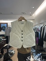 OLI SEOUL Korea Dongdaemun 2023 Winter new Womens Fashion Department button V collar pure color Machia women