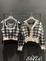 GGATELESS Korea East gate 2023 Winter new womens clothing vest with two sets of blouses