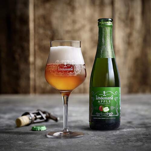 【林德曼啤酒杯】比利时进口Lindeman高脚啤酒杯图案玻璃酒杯限量 - 图1