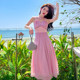 Suspender long skirt seaside vacation travel super fairy chiffon
