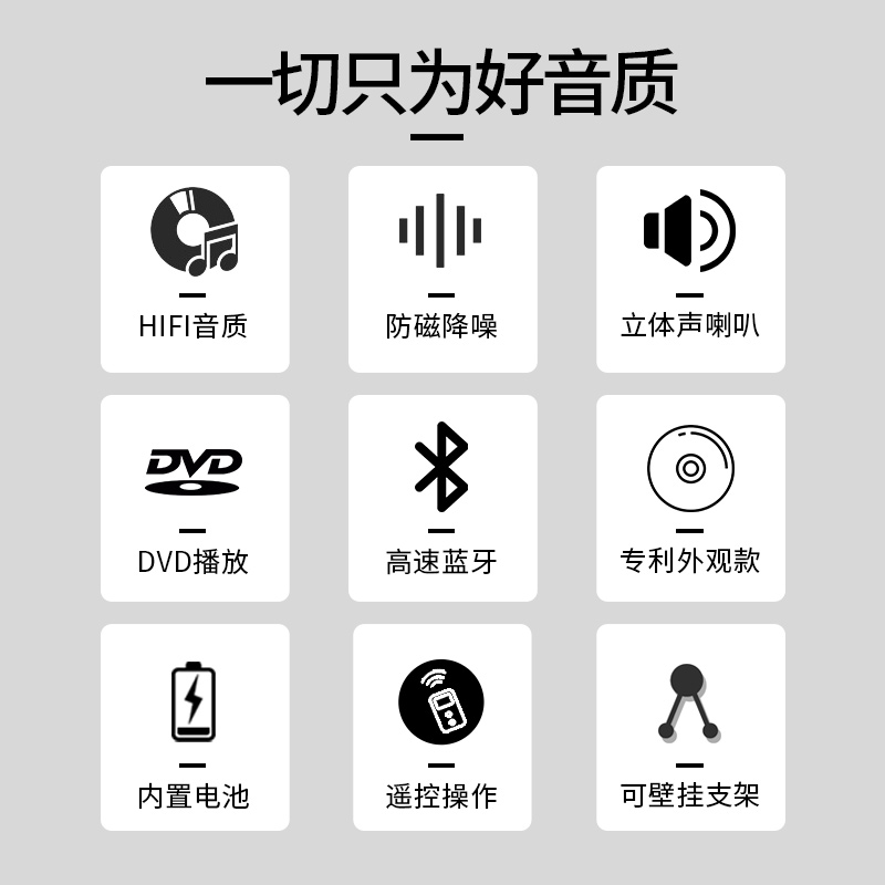 熊猫CD机专辑播放器壁挂复古便携音乐光碟DVD音乐碟片播放光盘碟-图3