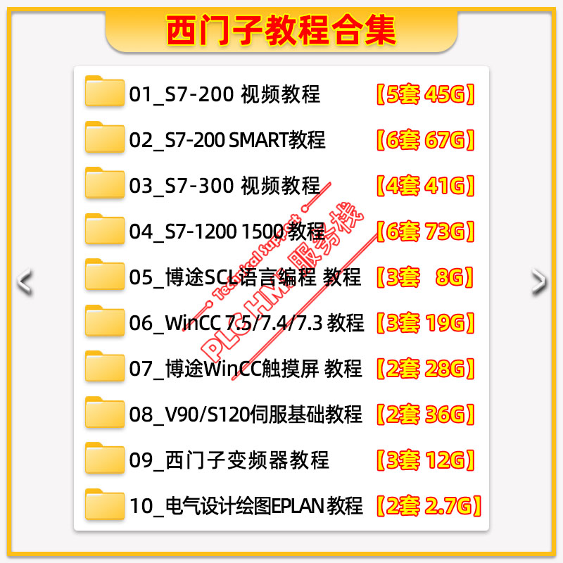 西门子plc教程200/smart/300/1200/1500/WinCC/SCL/编程学习视频-图0