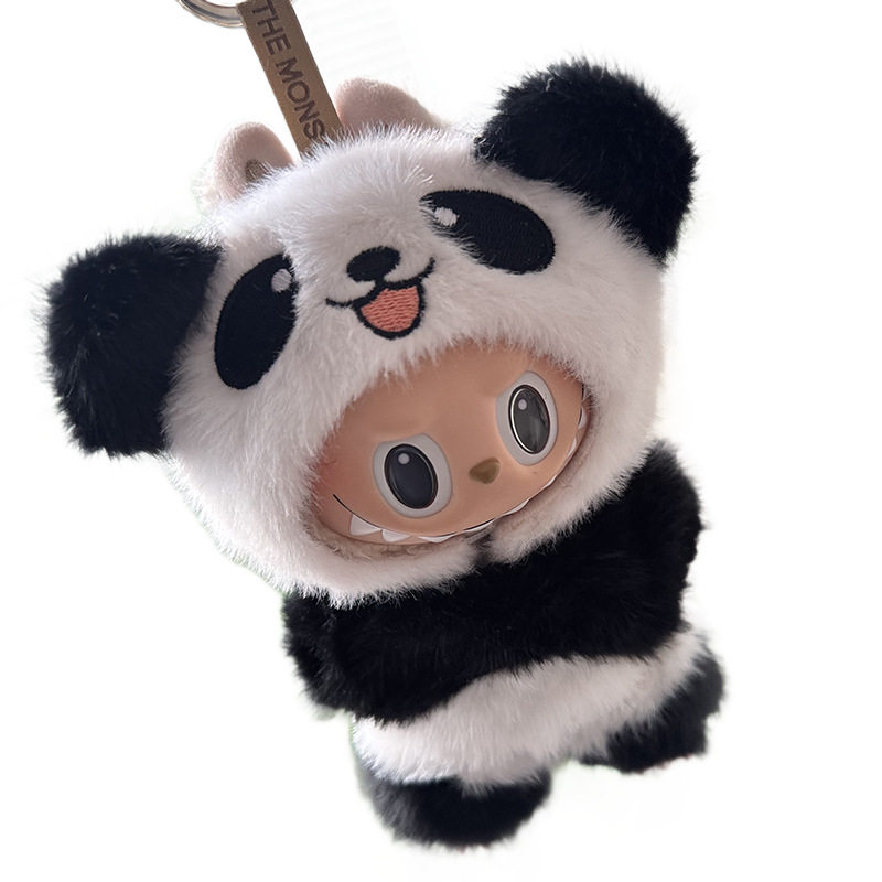 labubu三代熊猫衣服套装拉布布前方高能娃衣可爱动物造型替换衣服,淘宝优惠券,粉丝福利购,淘宝优惠卷