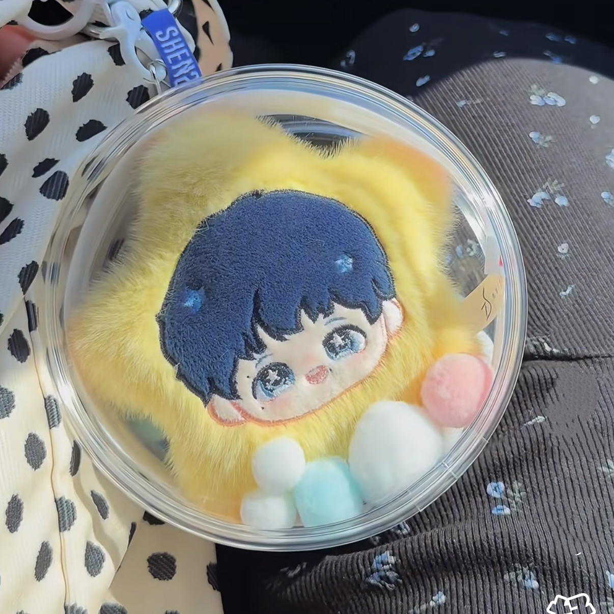周深泡泡玛特保护壳18cm娃包周深周边保护套搪胶毛绒挂件防尘罩 - 图3