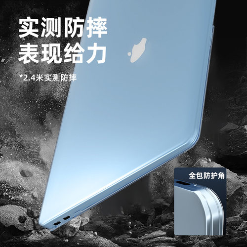适用macbook保护壳macbookair保护套pro苹果电脑mac笔记本macpro14寸外壳13软M5透明15磨砂M4超薄16硅胶M3膜 - 图2