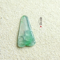 (Zhe Xi ten Cuxuan) Old pit high ice and light floating in green fresh emerald fish support with inlaid customization