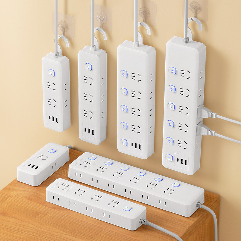 家用办公多功能带开关分控USB插座多孔插排面板宿舍接线插线板牛 - 图1