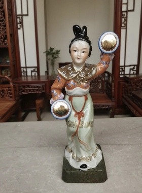 雷公电母摆件彩绘陶瓷雷震子金光圣母家用客厅店铺雷神闪电娘娘26