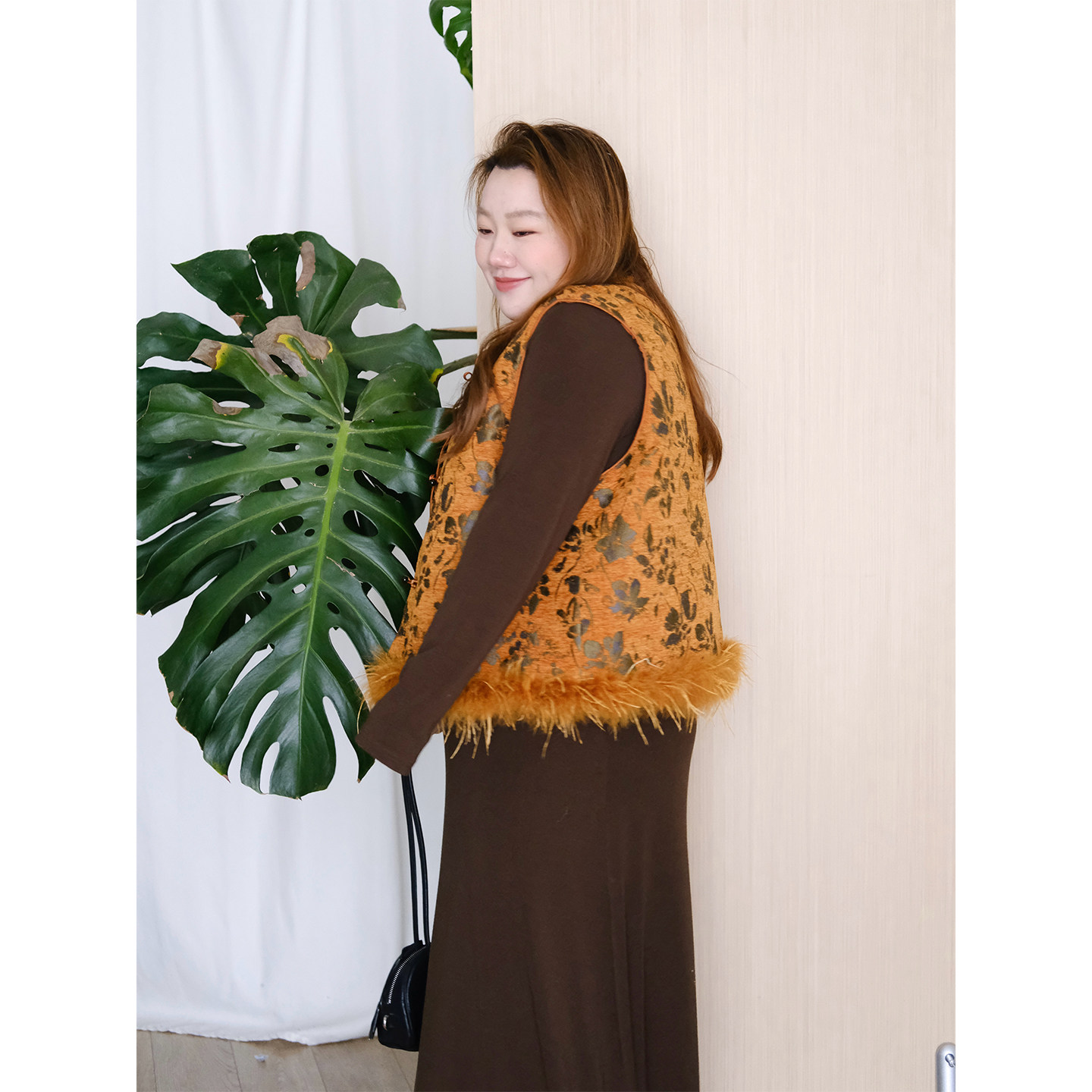 zooobaby12/24韩系简约圆领盘扣提花马甲女显瘦百搭毛边马夹外套,淘宝优惠券,粉丝福利购,淘宝优惠卷